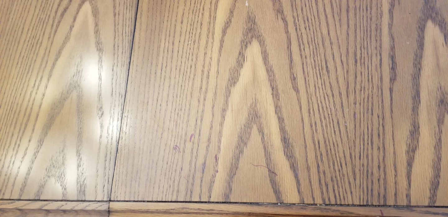 Classic oak dining table with pedestal base and 5 matching chair - photo 5