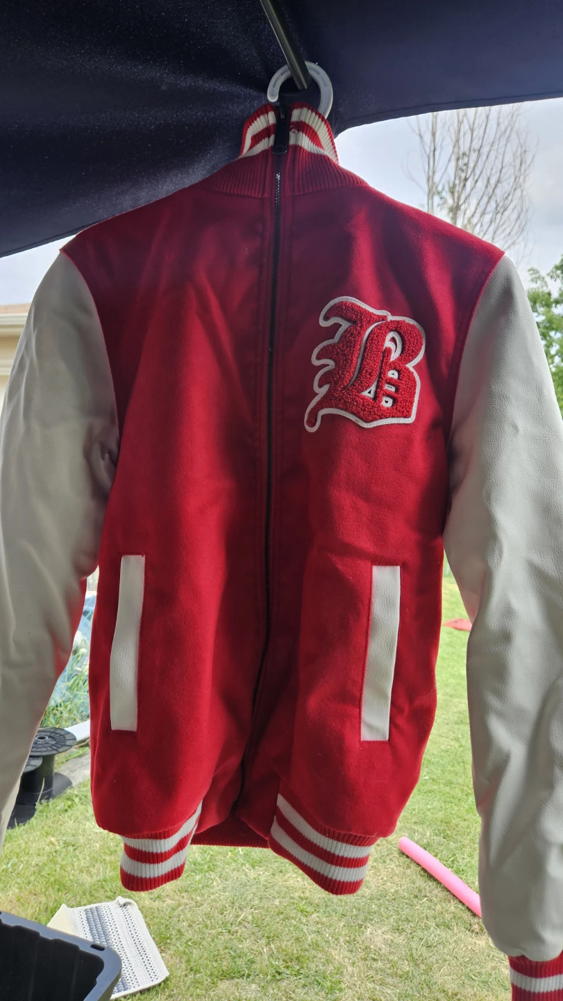 Urban Heritage Letterman Jacket - Red & White