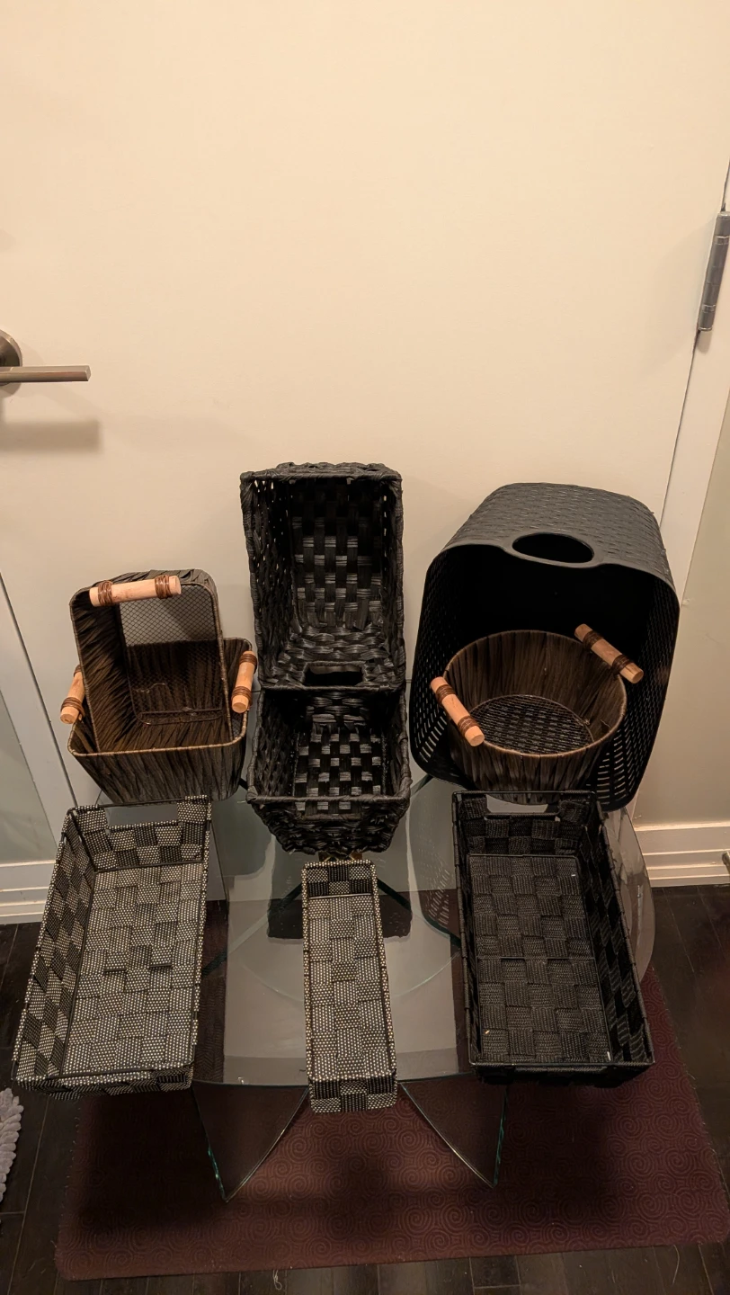 Set of 9 Woven Storage Baskets