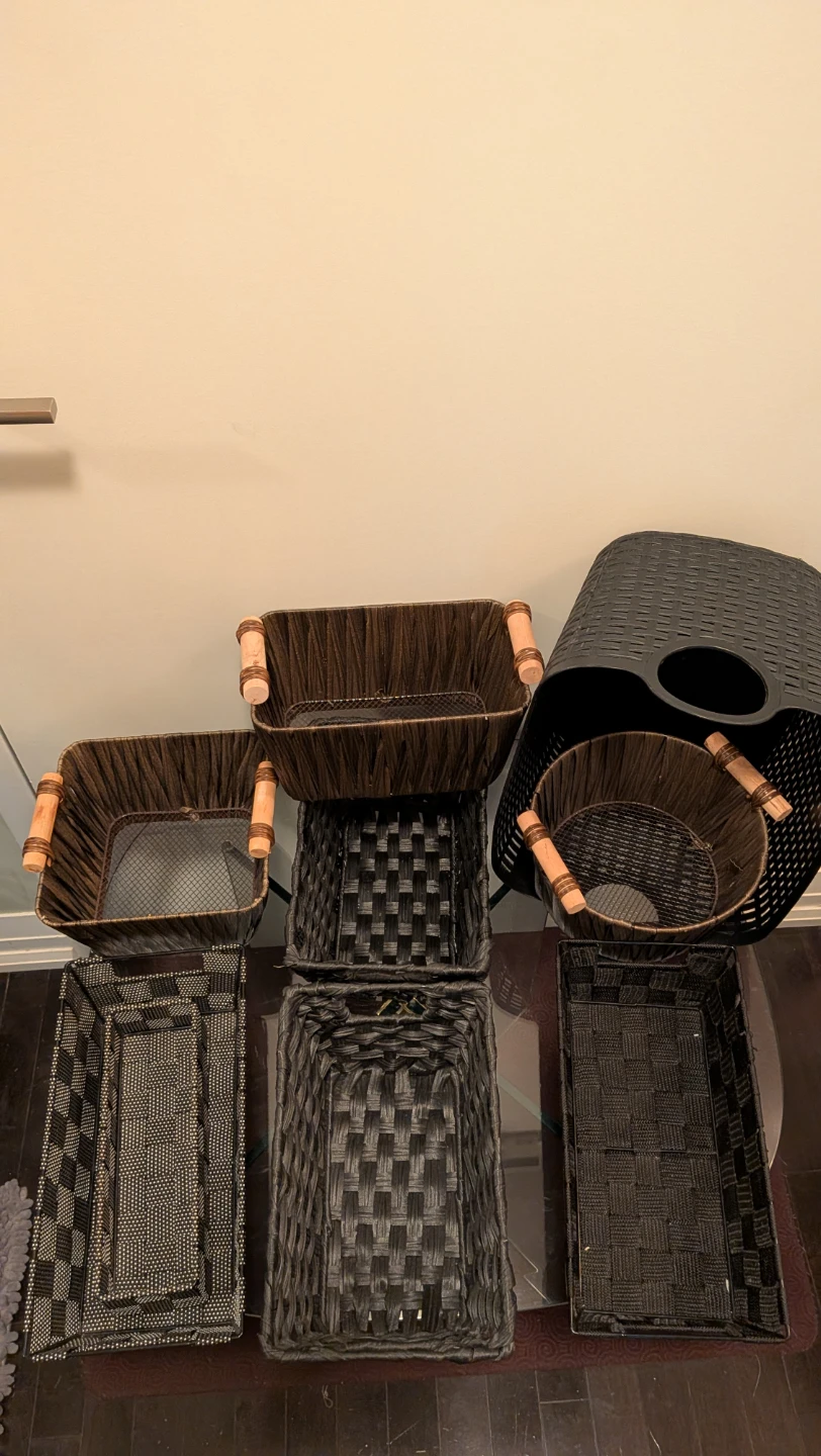 Set of 9 Woven Storage Baskets - photo 2
