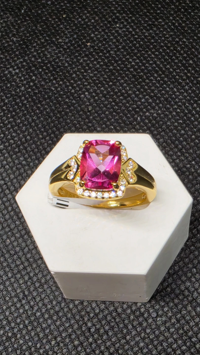 Pink Tourmaline Ring Size 7