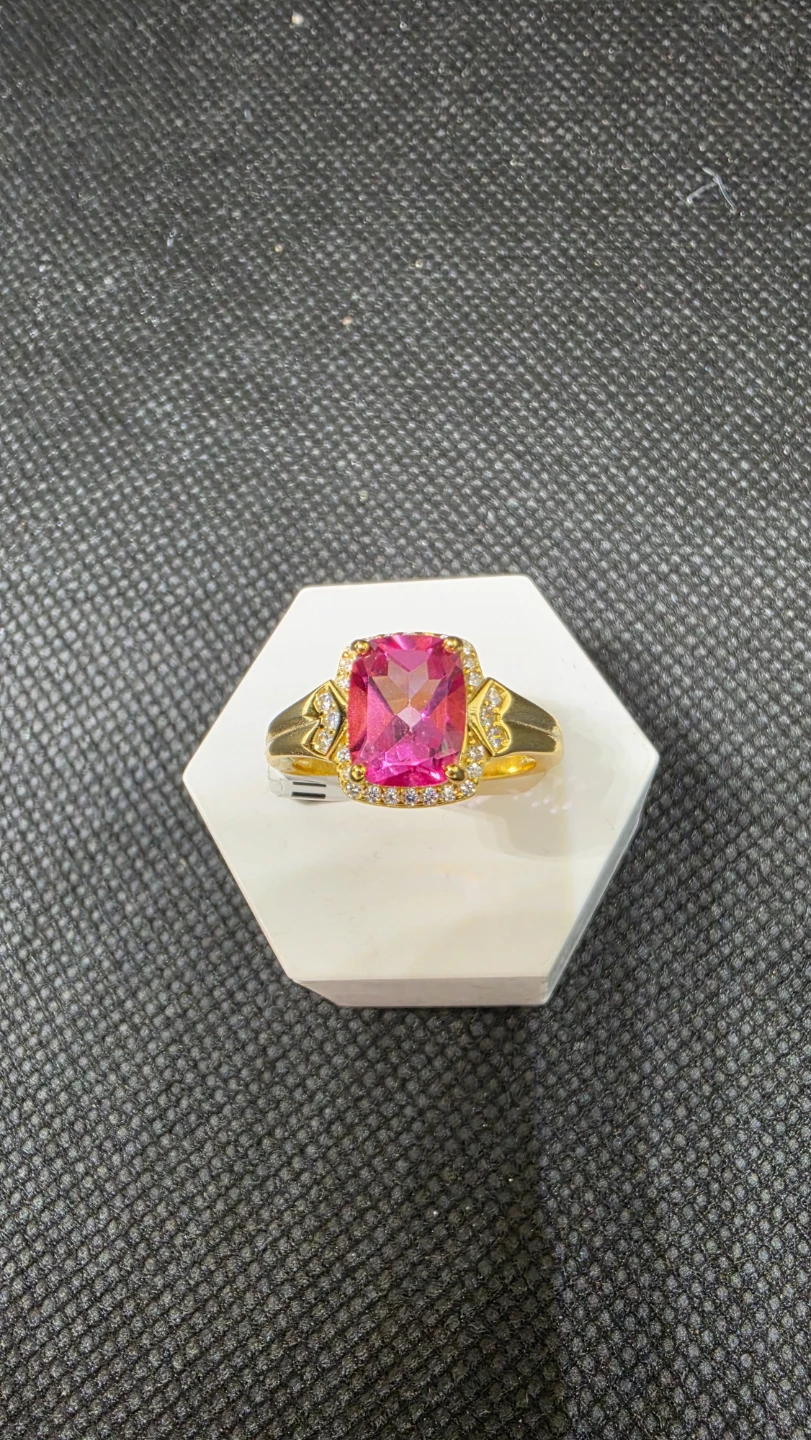Pink Tourmaline Ring Size 7 - photo 2