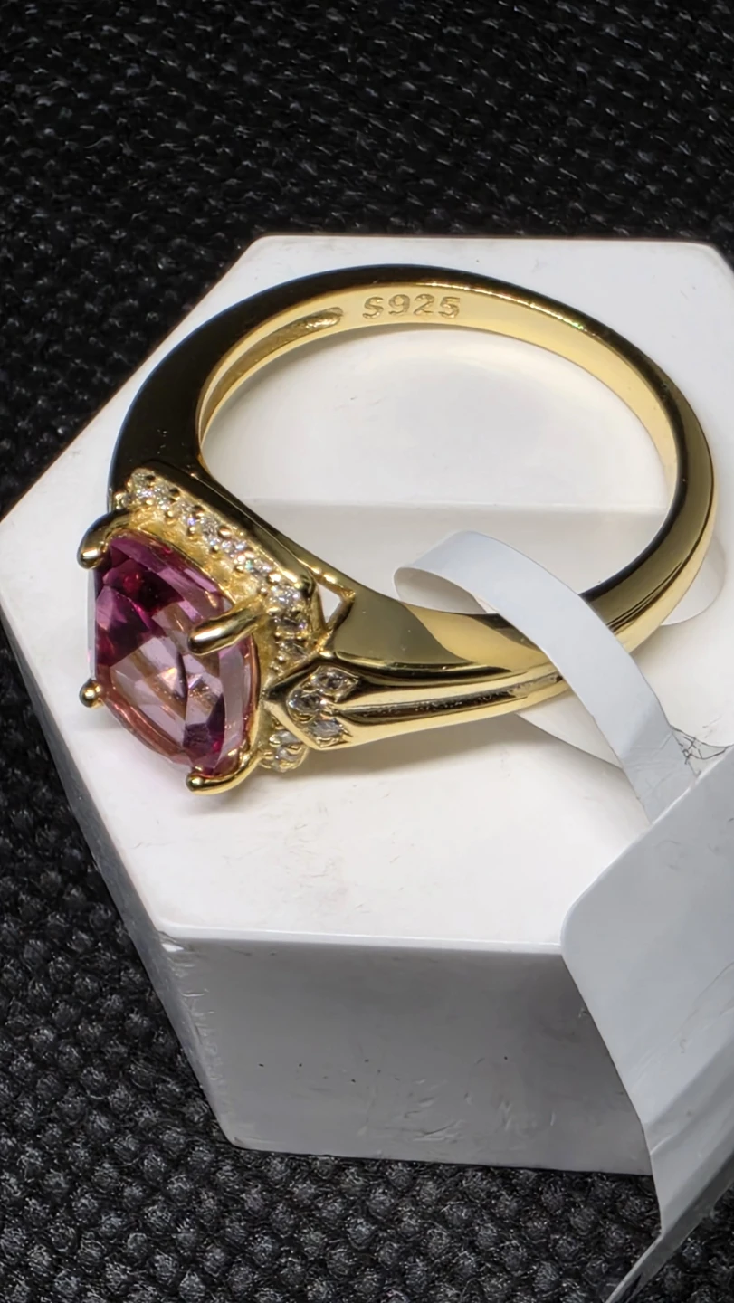 Pink Tourmaline Ring Size 7 - photo 4
