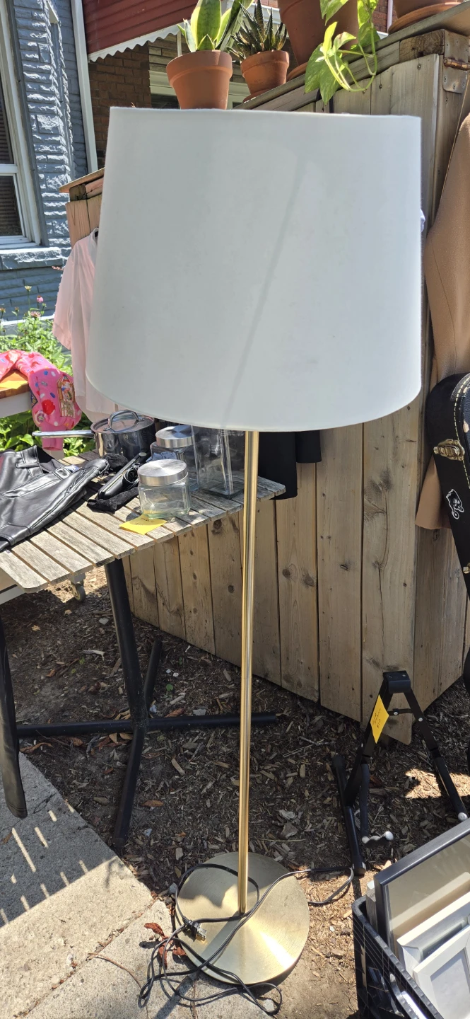 Floor Lamp with White Shade