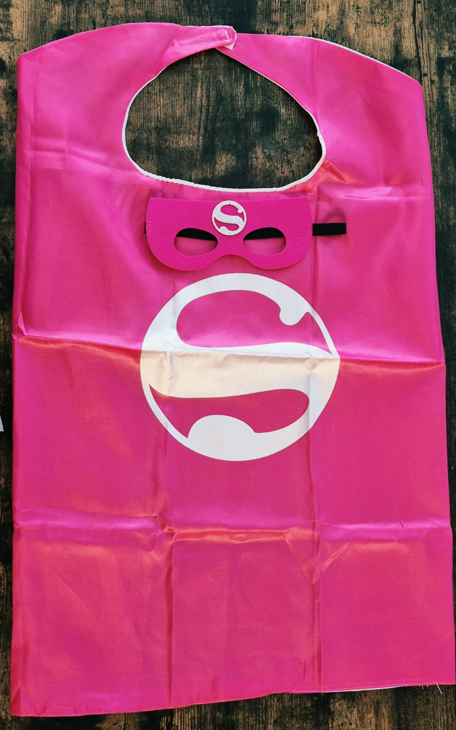 Pink Superhero Cape and Mask Set