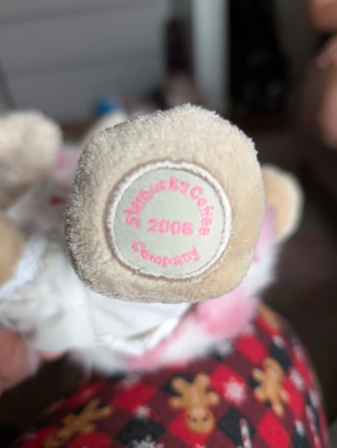 Starbucks Coffee Company Bear Plush 2006 Pink Outfit - photo 2