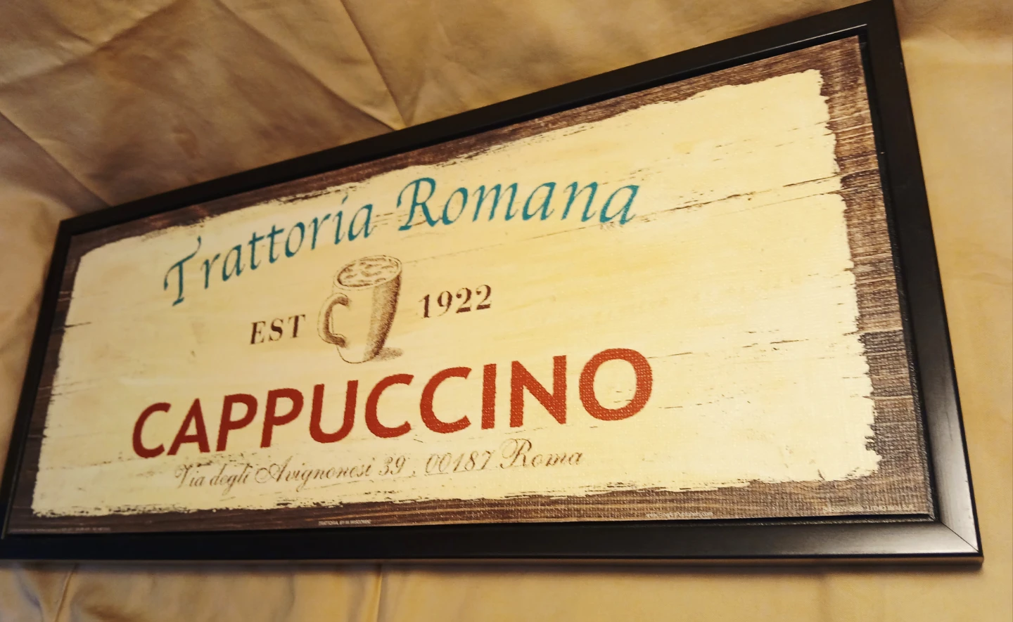 Trattoria Romana Cappuccino Sign - photo 2