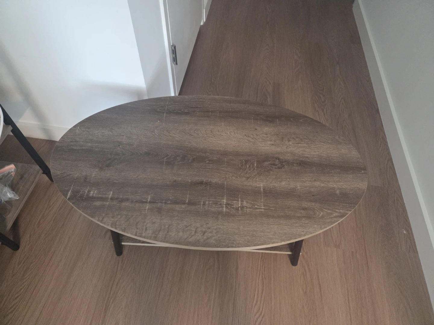 Oval Coffee Table with Shelf - free - photo 2