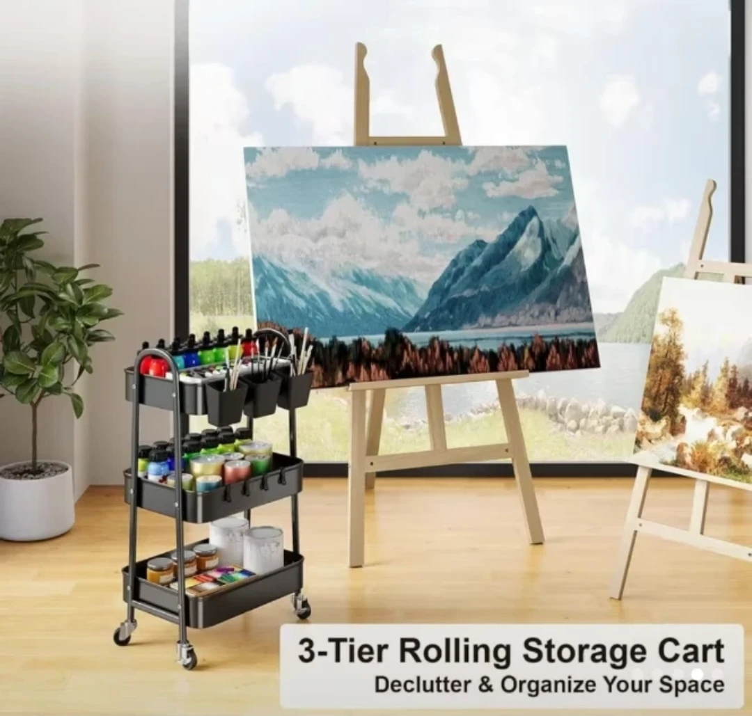 3-Tier Rolling Storage Cart BNIB - photo 2