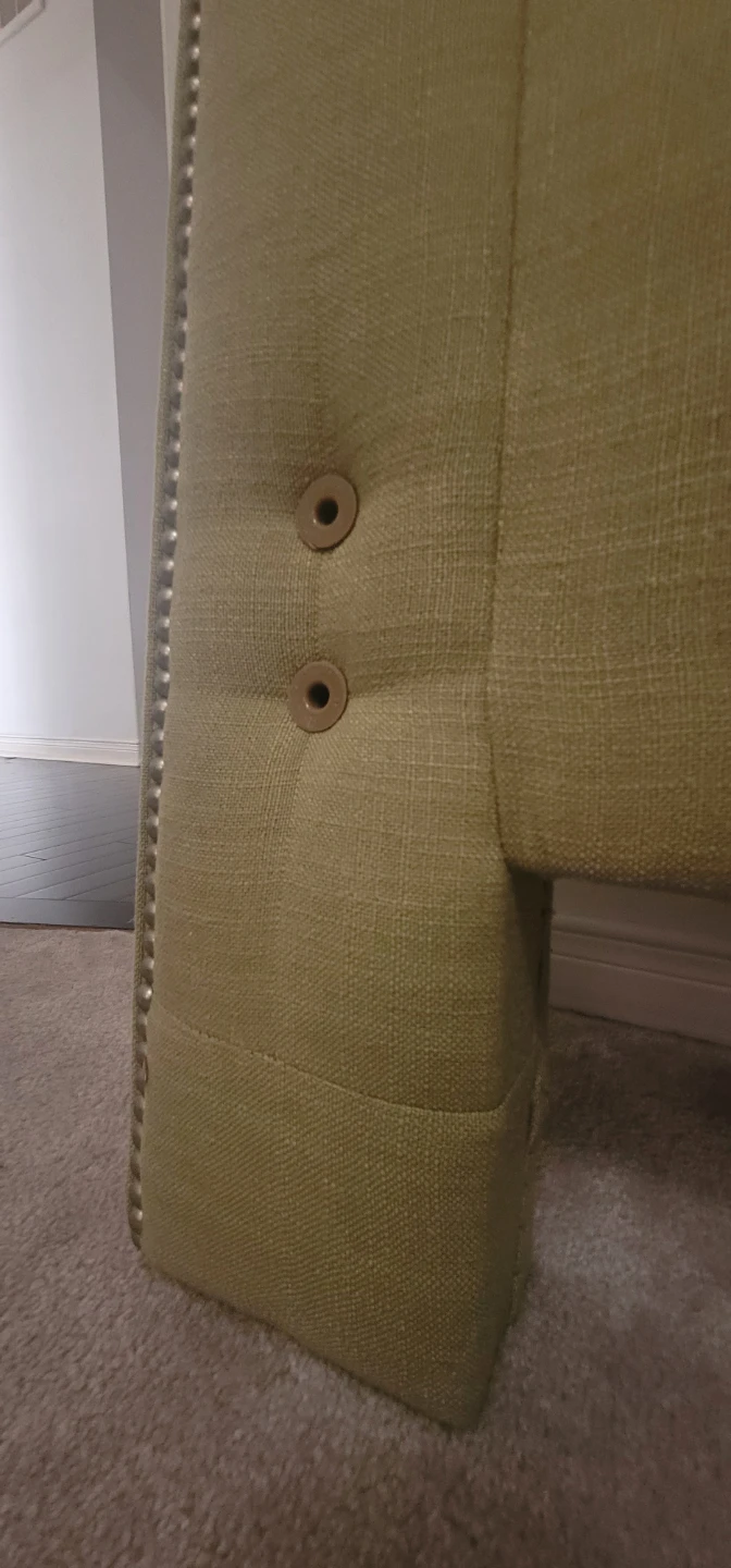 Queen - Upholstered Headboard - Olive Green - photo 2