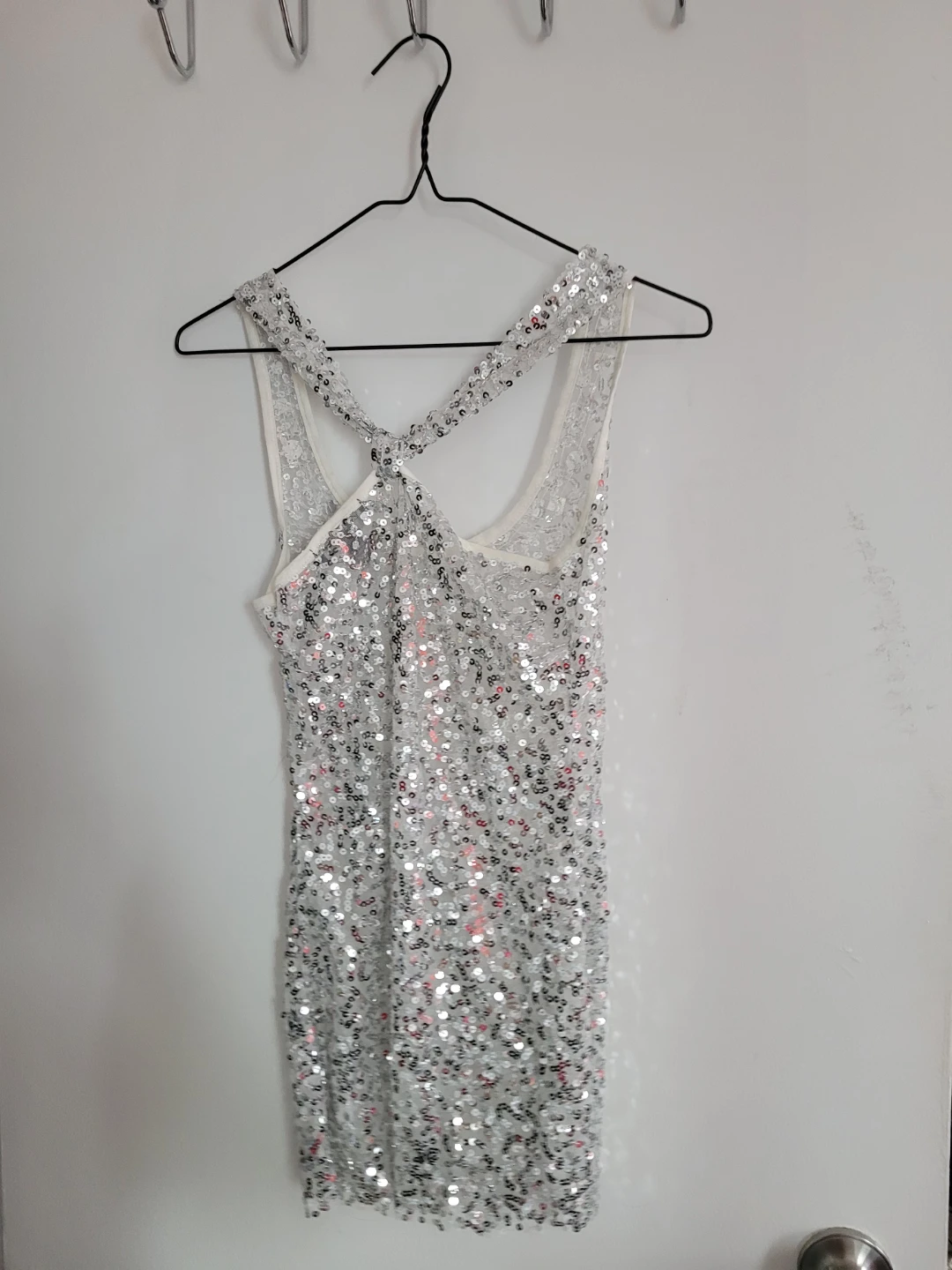 Sparkly Silver Sequin Tank Top - photo 2
