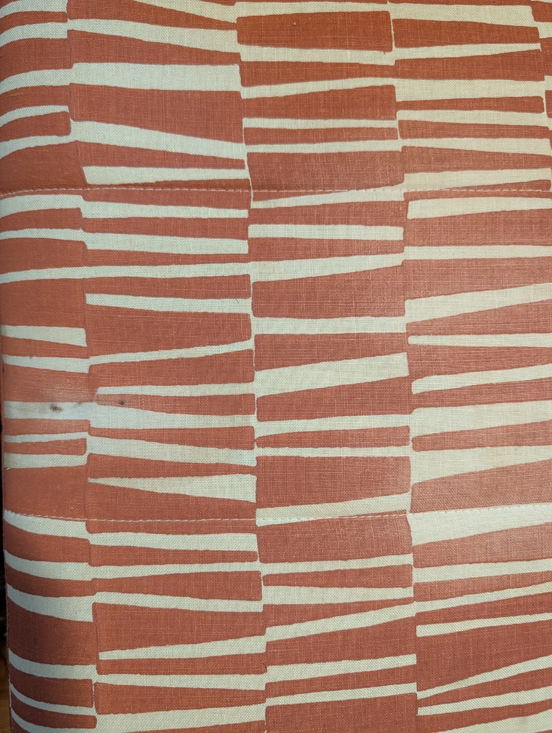 Two Accent Barcelona Chairs with Red and White Pattern - photo 4