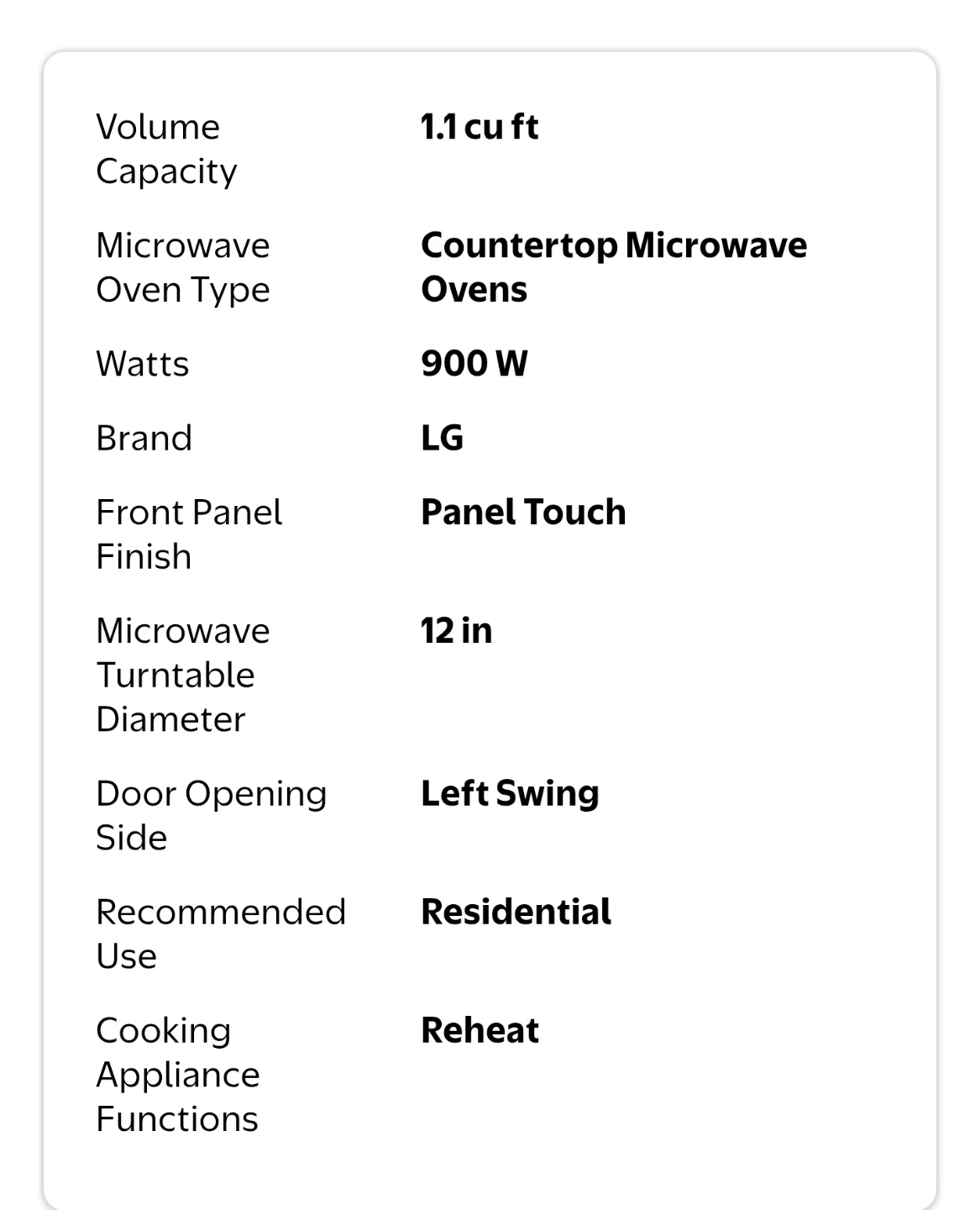 LG Countertop Microwave Oven 1.1 cu ft - photo 3