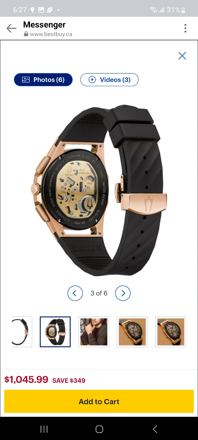 Bulova Chronograph Rose Gold Watch - photo 2