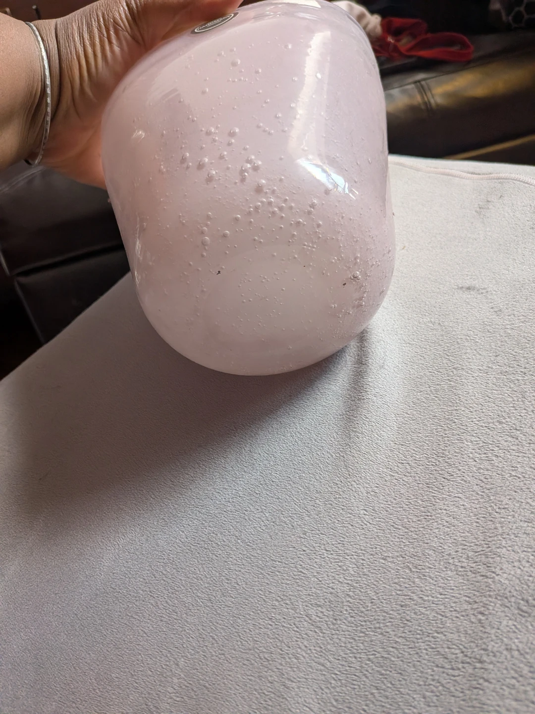 Handmade Pink Glass Vase - photo 2