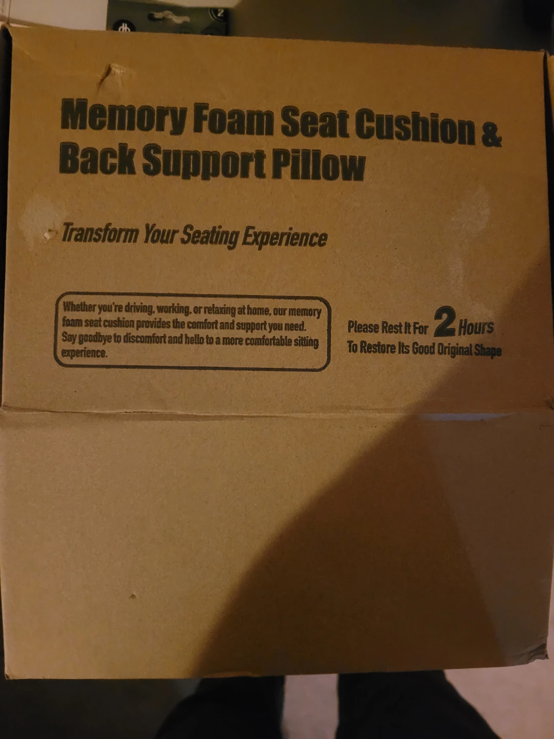 KINGPHENIX Memory Foam Seat Cushion & Lumbar Support Pillow