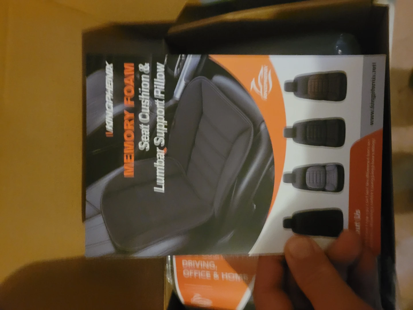 KINGPHENIX Memory Foam Seat Cushion & Lumbar Support Pillow - photo 3