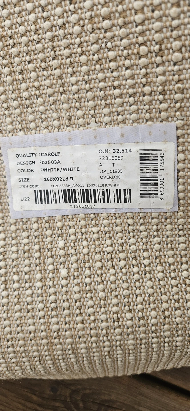Carole Area Rug - White/Grey Diamond Pattern - photo 3