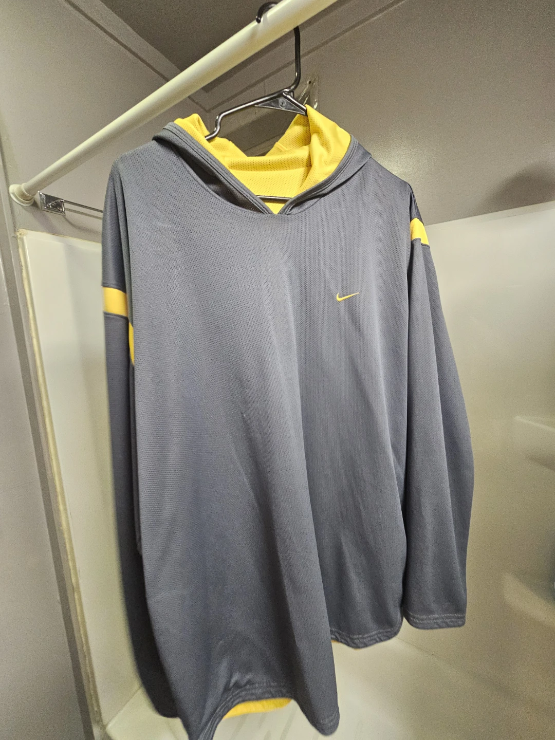 Nike Gray Yellow Hoodie