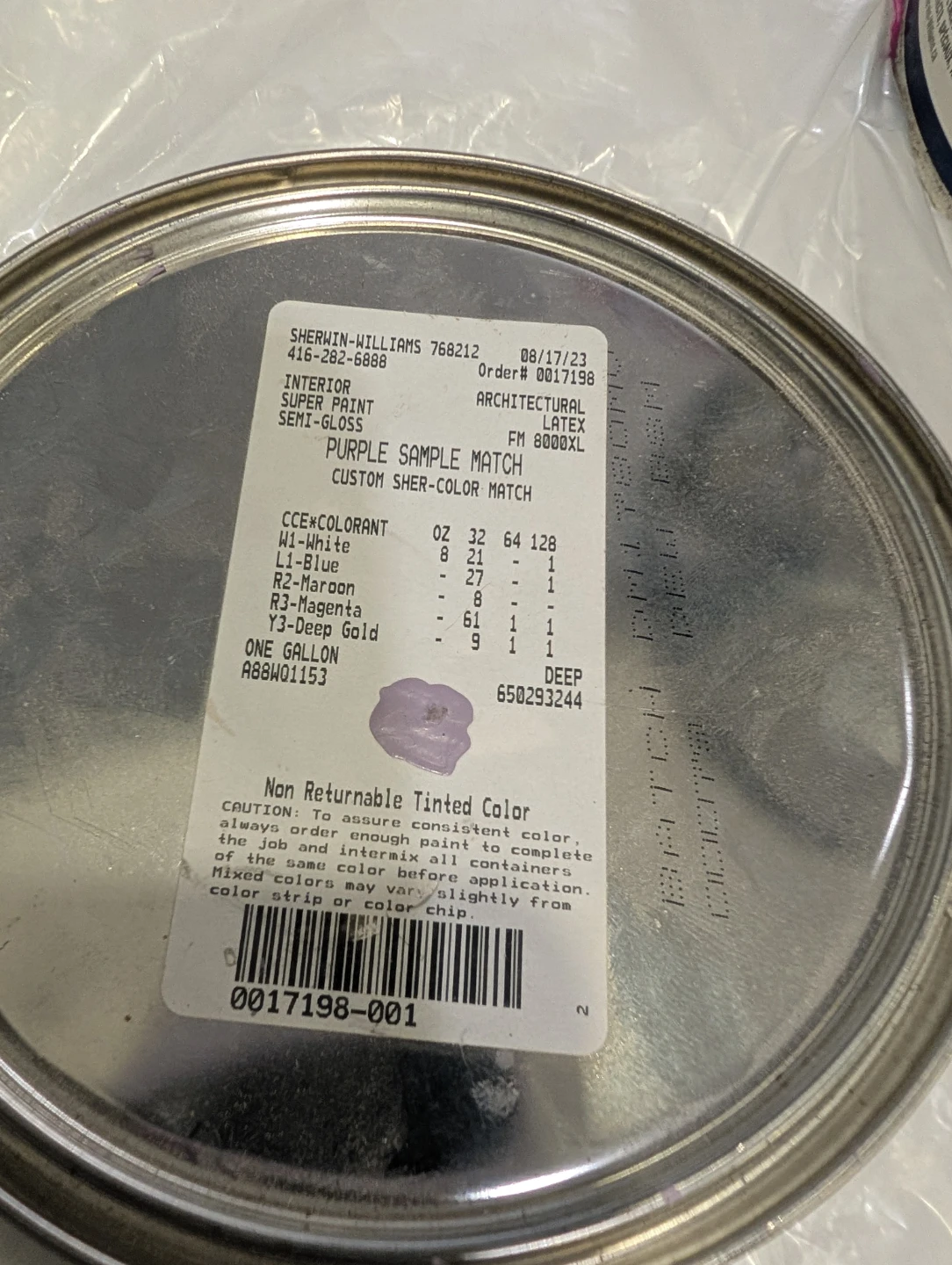 Sherwin Williams Paint - Purple