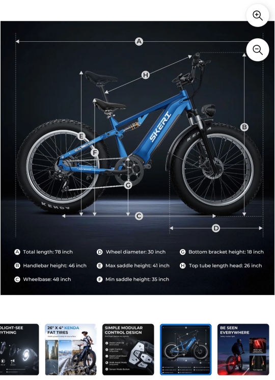 Ebike , Brand New Skeri 750W, 26" × 4" Fat Tires – Never Ridden - photo 5