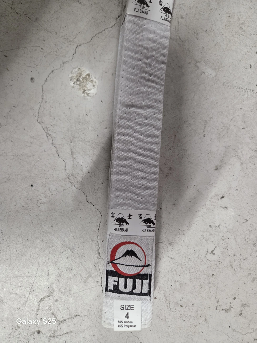 Fuji Brand White Belt Size 4