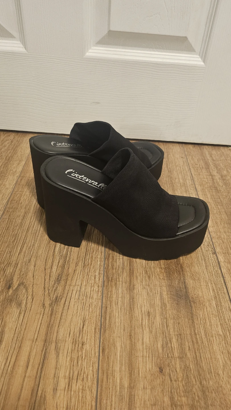 L'Intervalle Black Platform Slides - photo 2