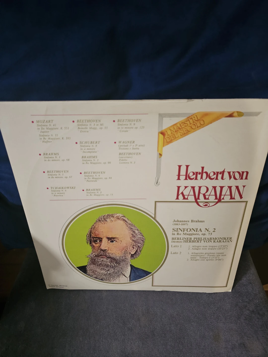 Herbert von Karajan Brahms Symphony No. 2 Vinyl Record - photo 2