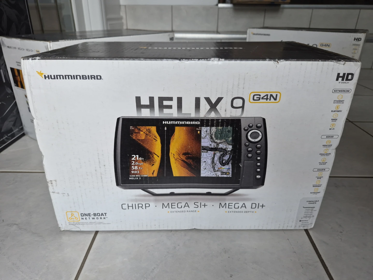 NEW Humminbird Helix 9 Chirp Mega SI+ GPS G4N Fish Finder