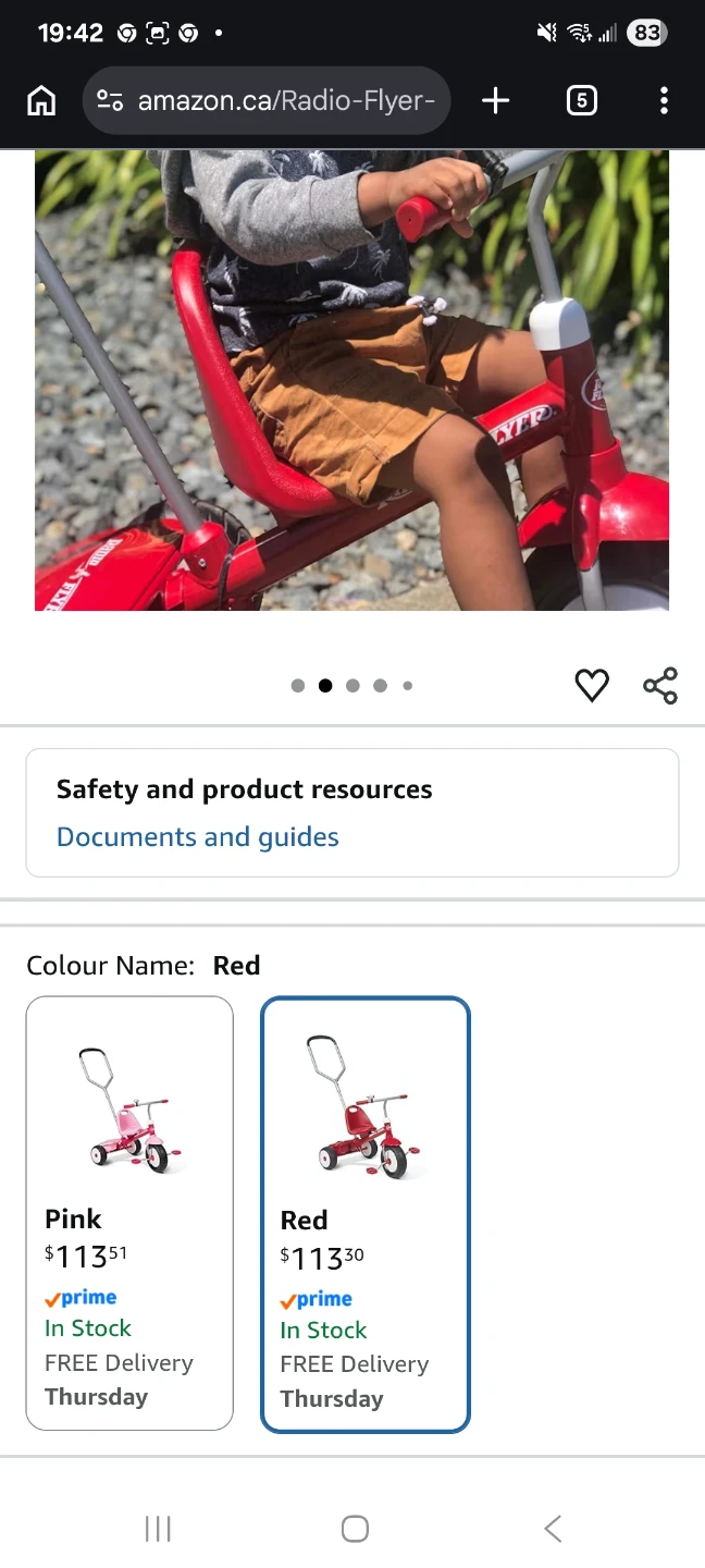 Radio Flyer Deluxe Steer & Stroll Tricycle Red - photo 3