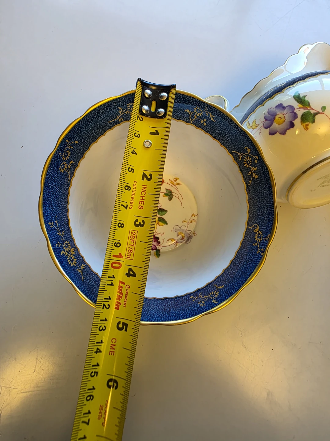 11-Pc Tuscan England Bone China Cobalt Blue Gold Dessert Set - photo 4