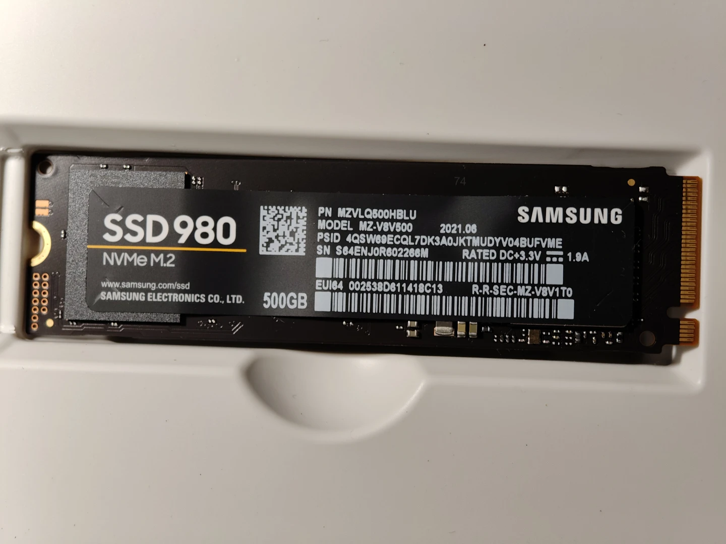 Samsung SSD 980 NVMe M.2 500GB - photo 4
