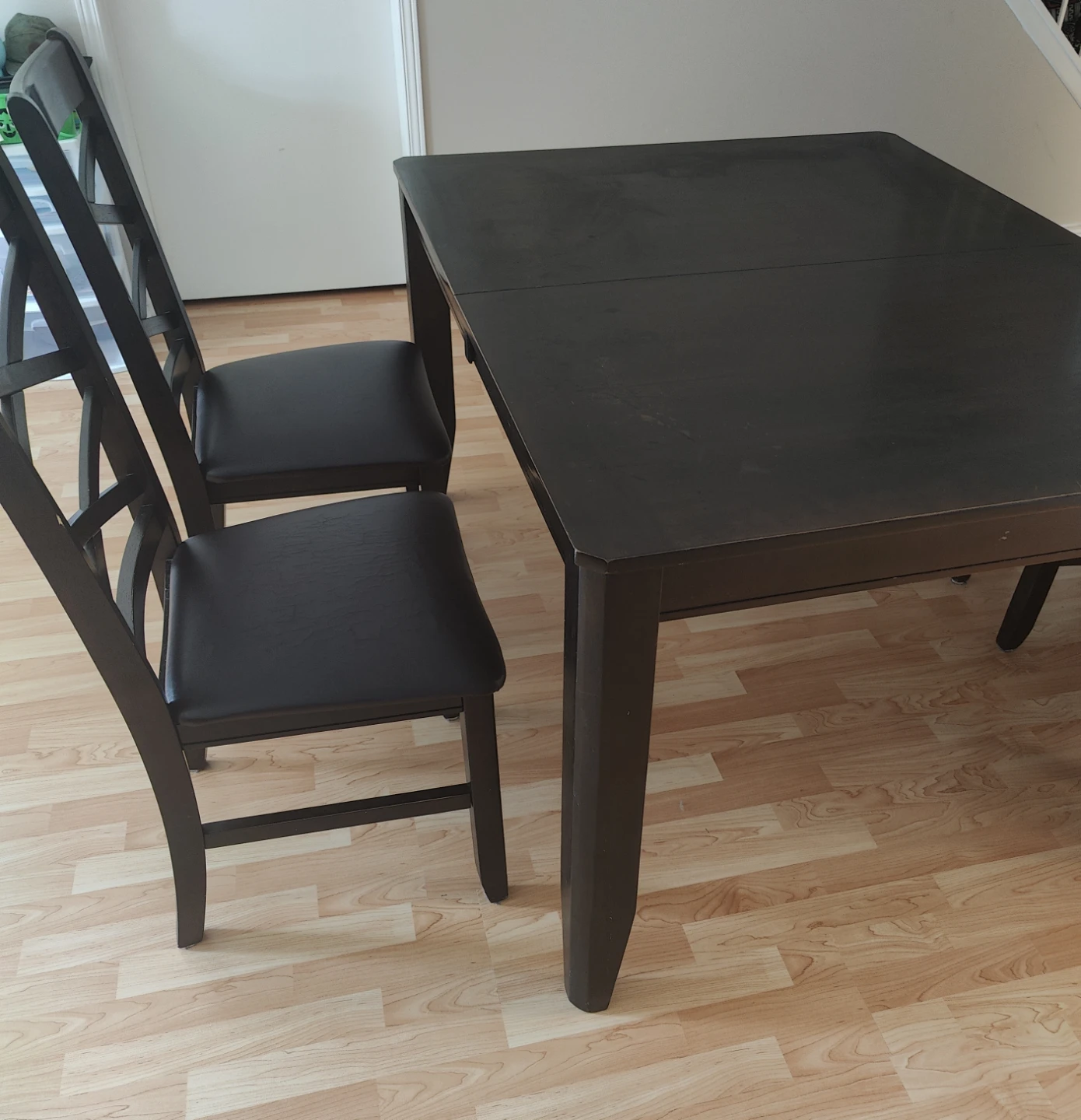 Dark Wood Dining Table with 4 Chairs - photo 2