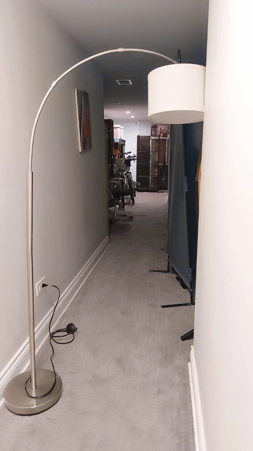Arc Floor Lamp with White Shade - photo 4