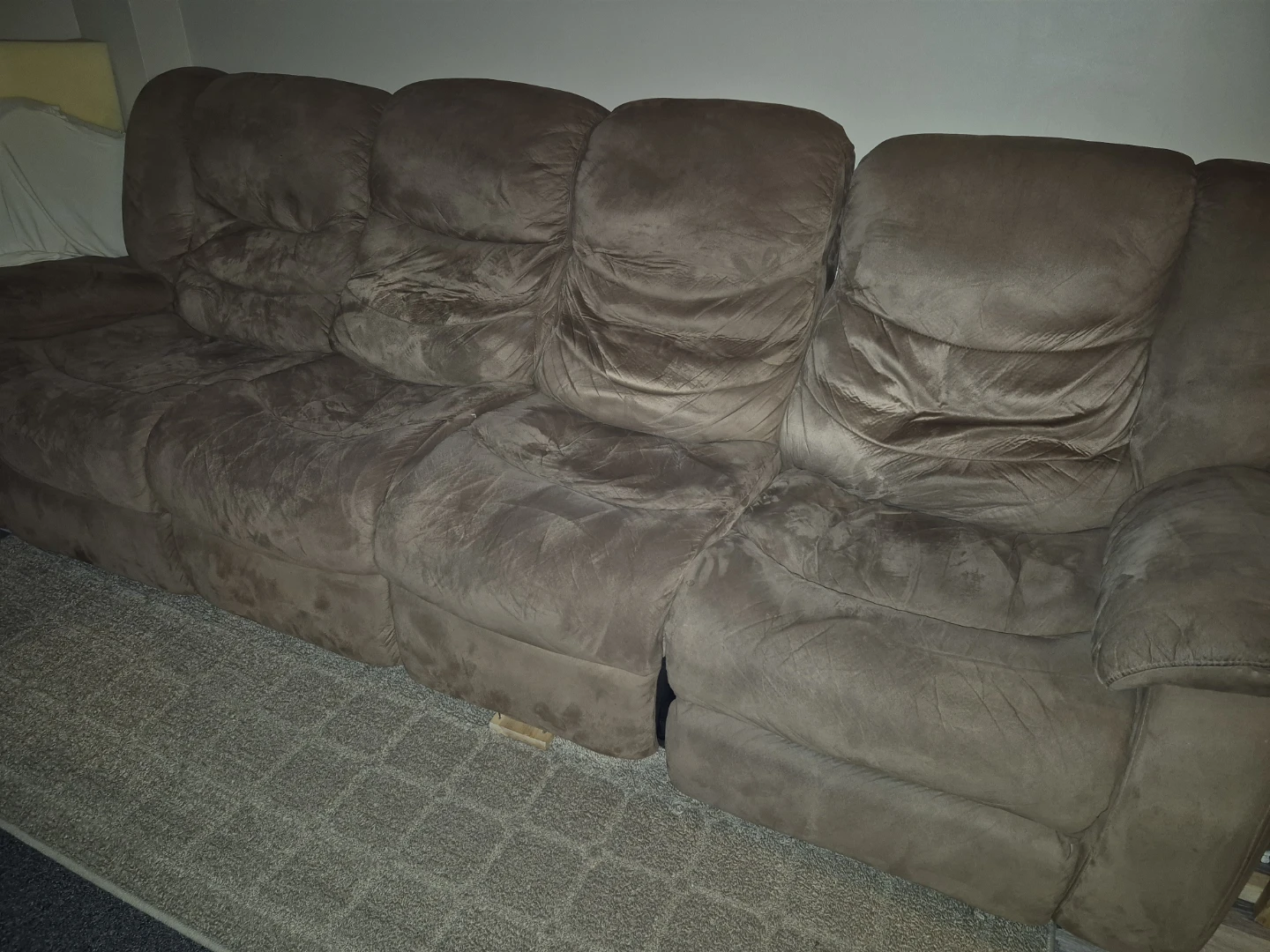FREE couch, has 2 end recliners