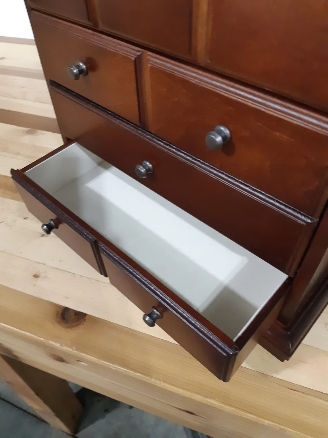 Wooden 3 drawer Jewelry Box with mirror - photo 3