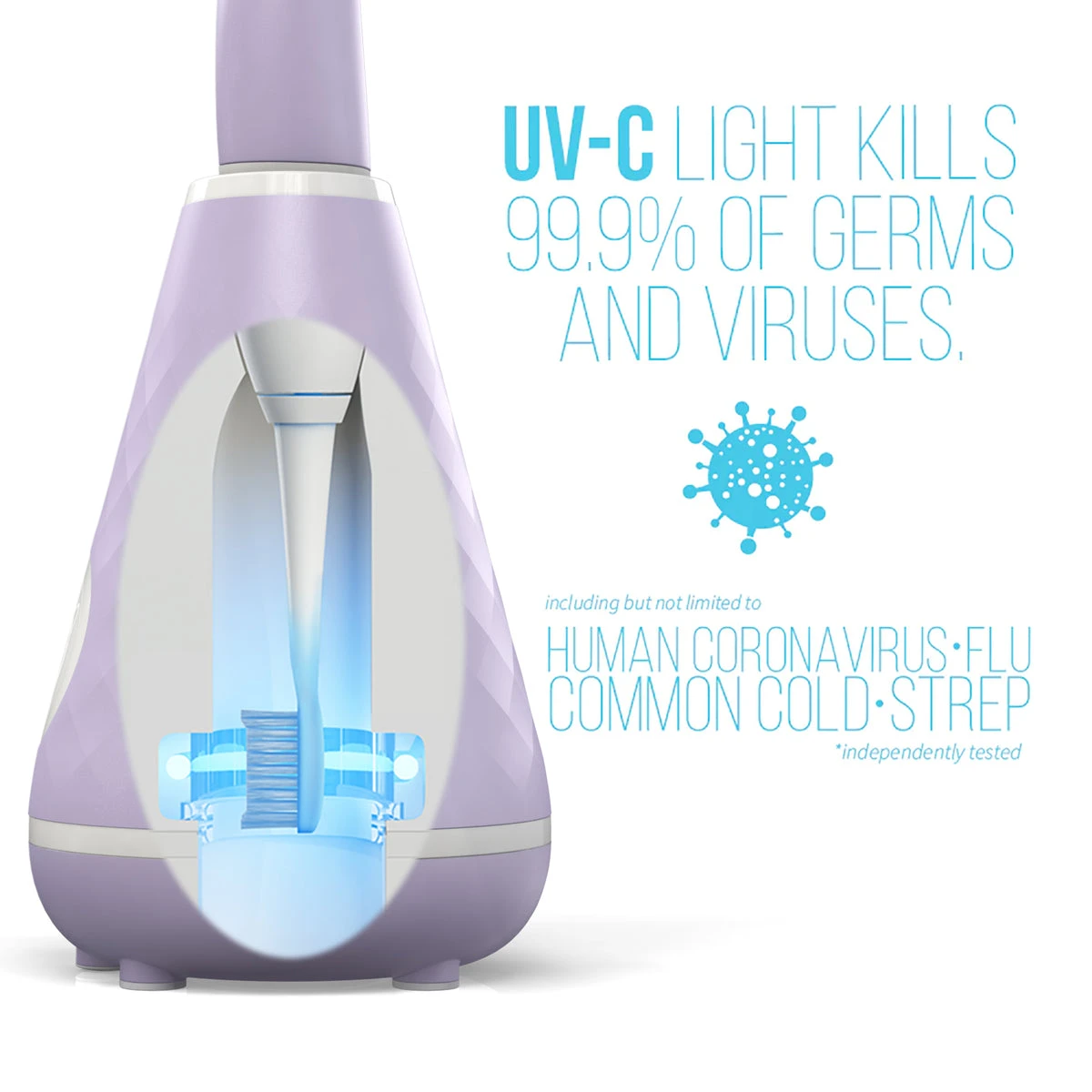 Sonic Toothbrush with UV Sanitizer Base - Purple - photo 2