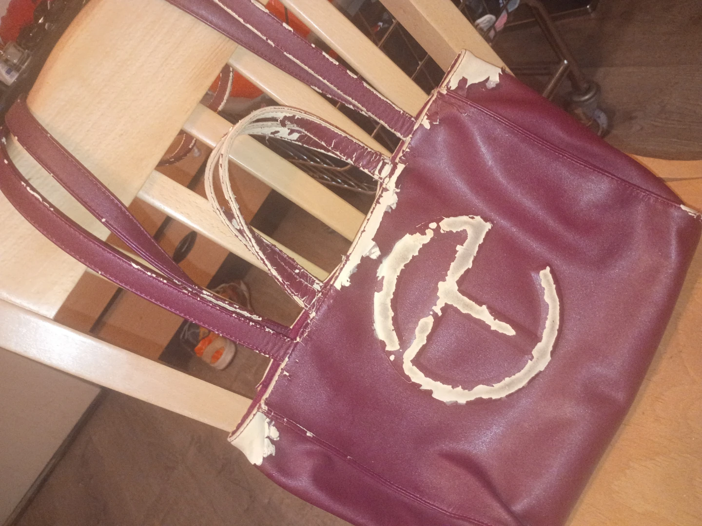 Telfar Maroon tote bag