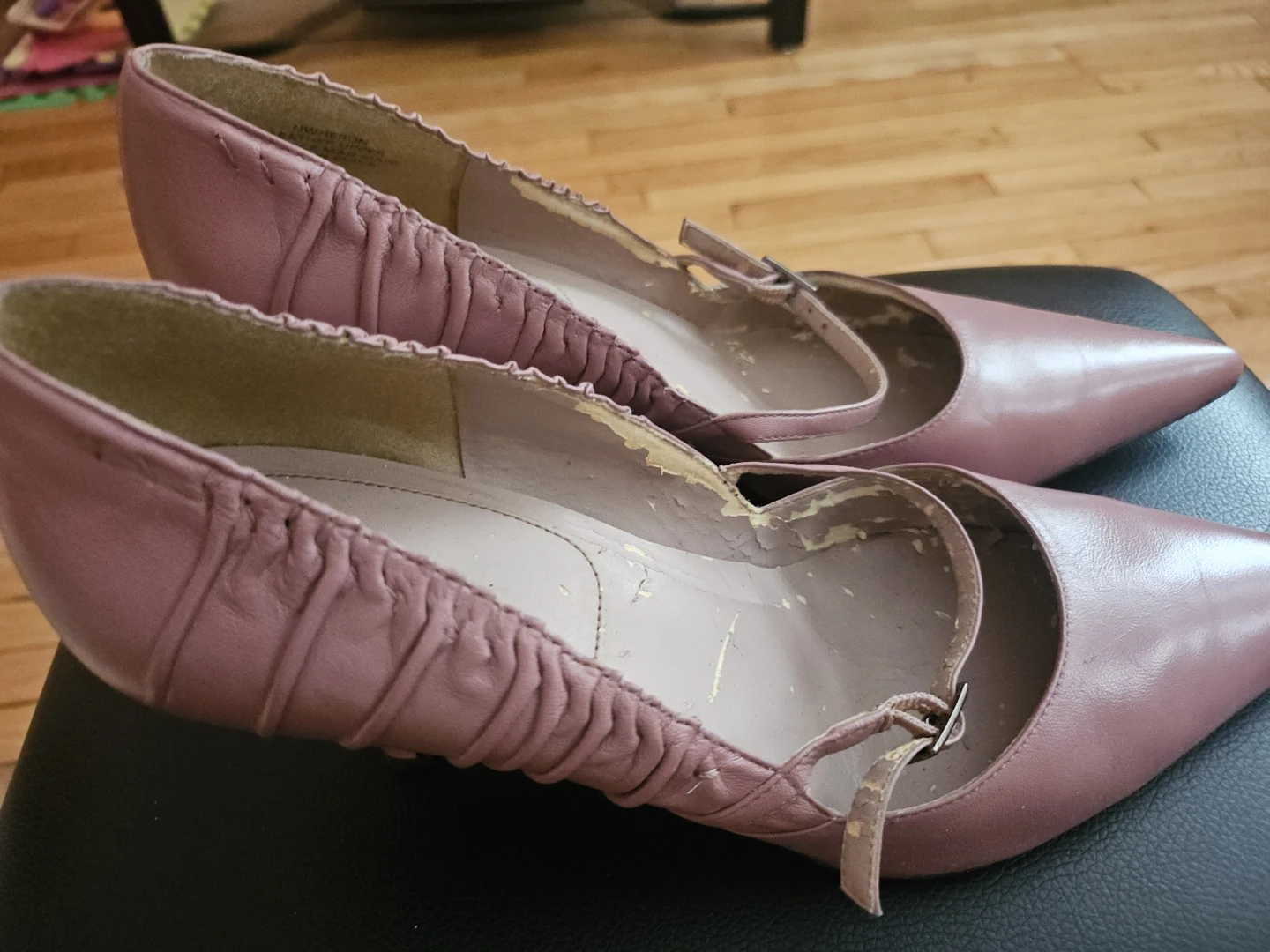 Pink Leather Kitten Heel Pumps - photo 4