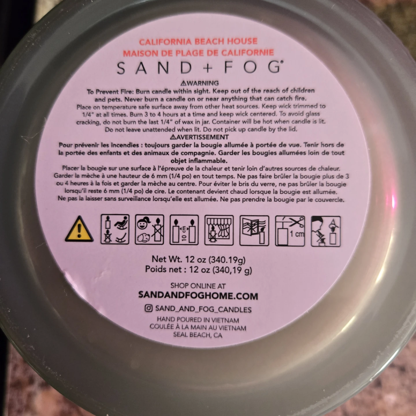 Sand + Fog California Beach House Candle - photo 4