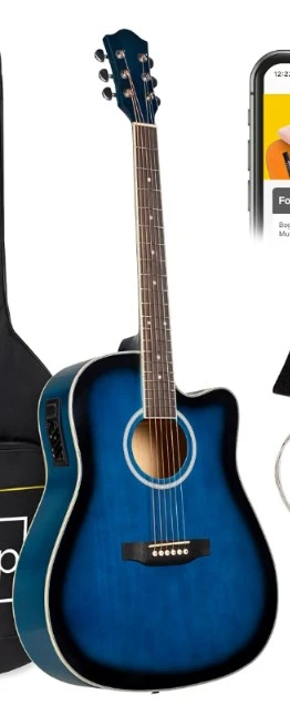 Blue Acoustic Guitar