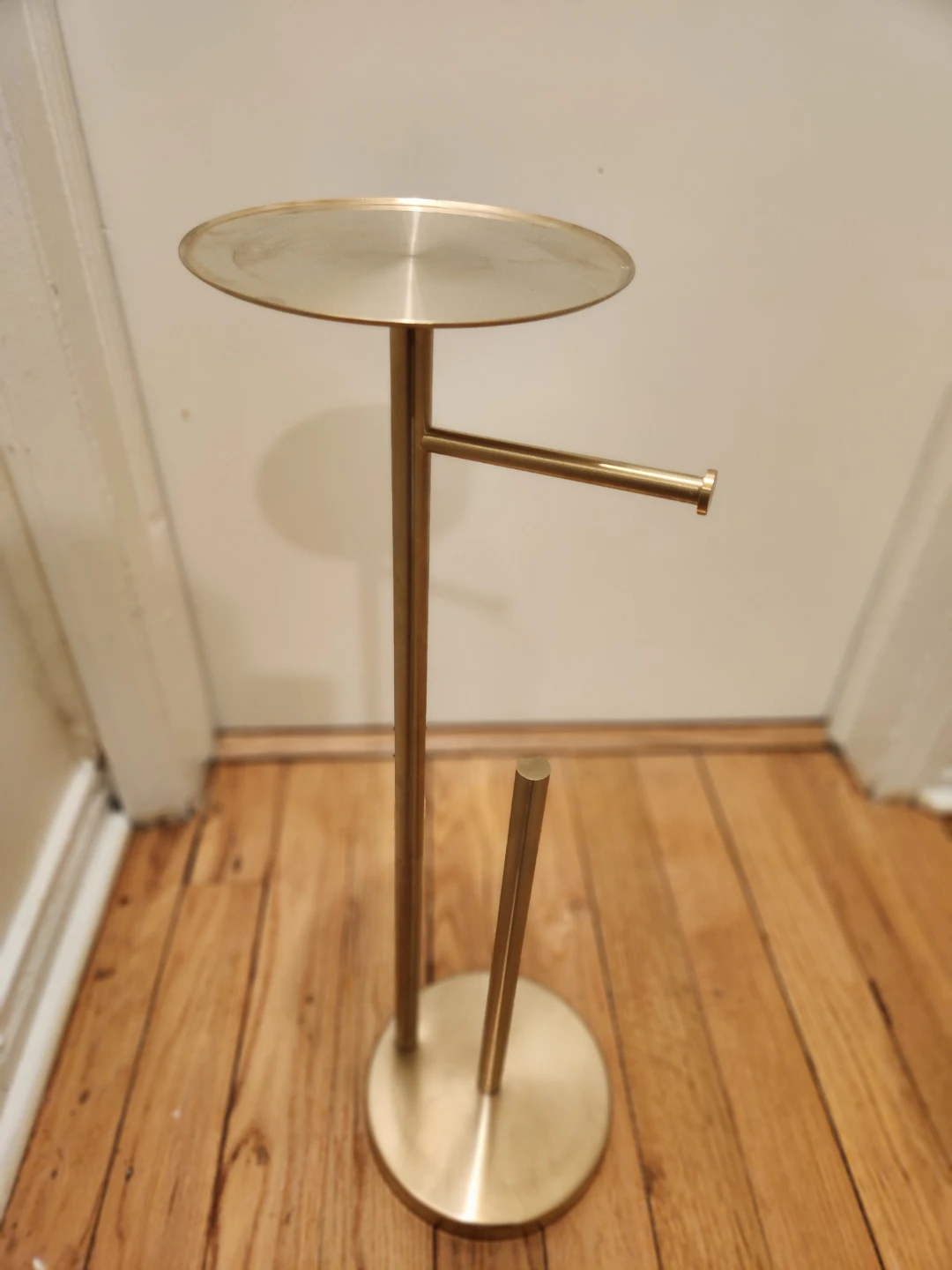 $5 Gold Colored Brass Toilet Paper Holder Stand