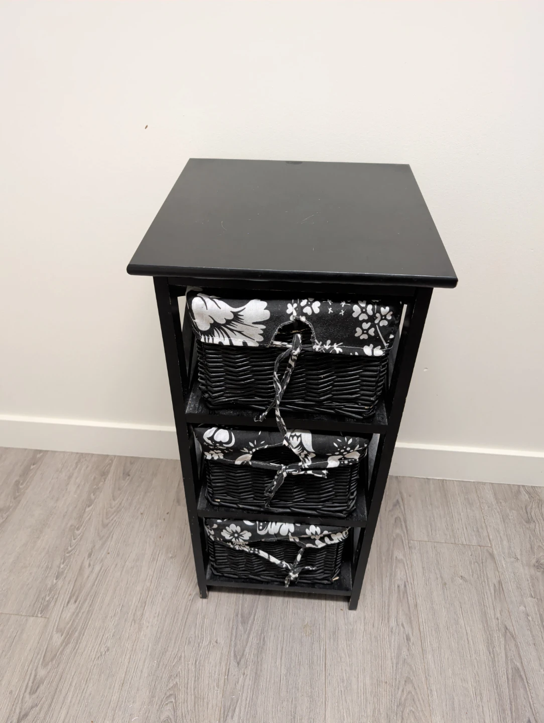 Black 3-Drawer Storage Unit