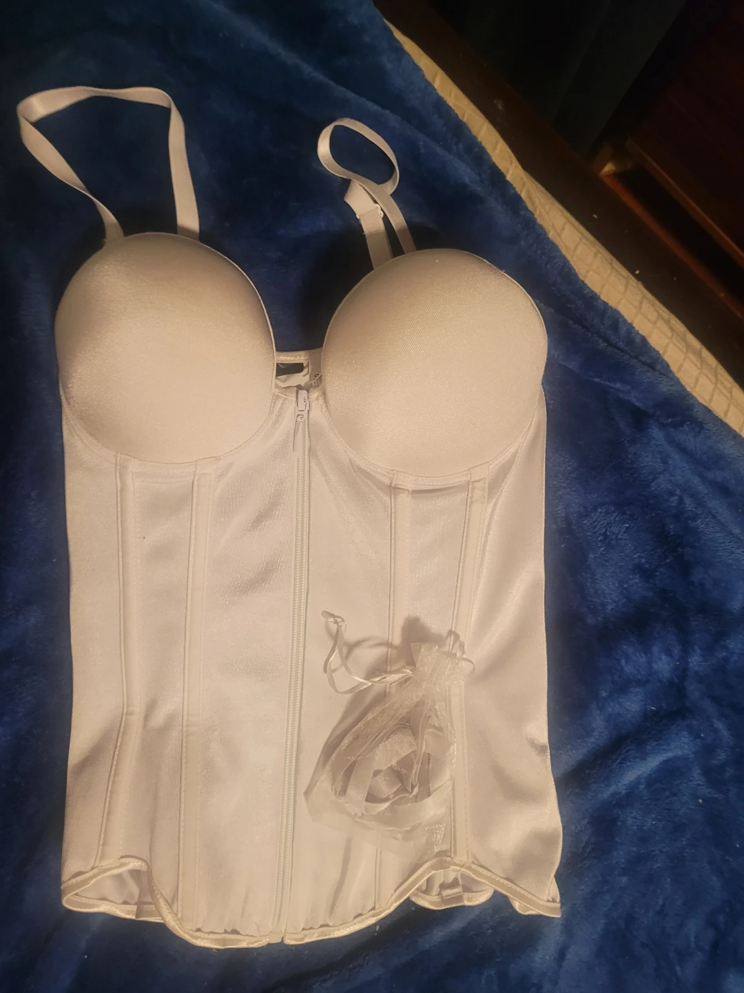 White Corset Top with shoulder/garter straps