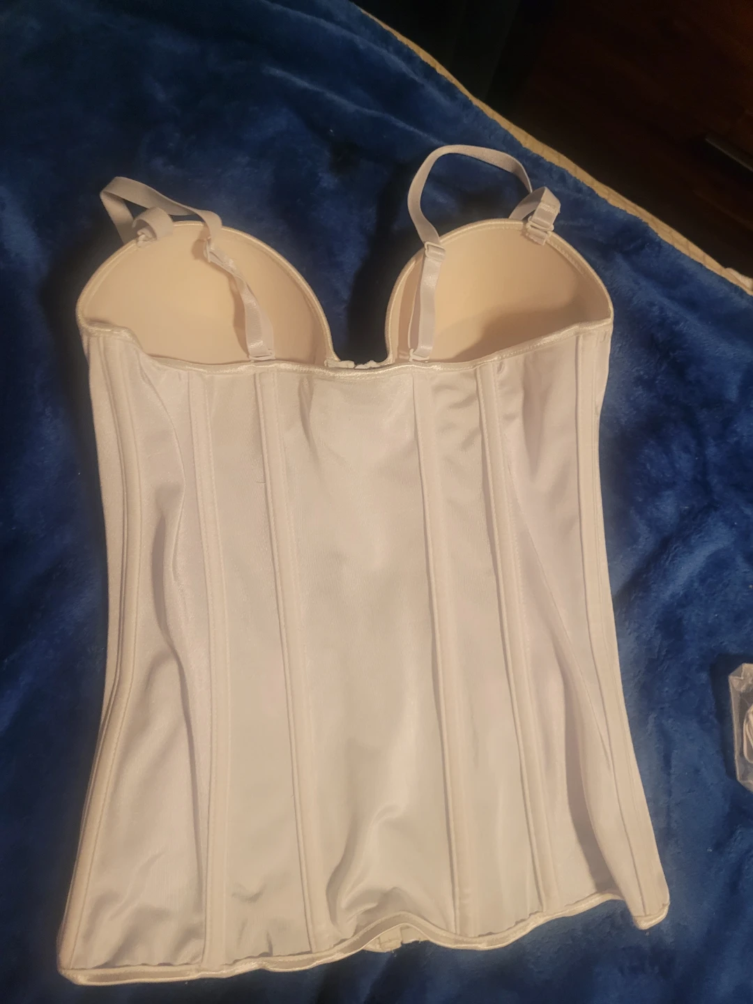 White Corset Top with shoulder/garter straps - photo 2