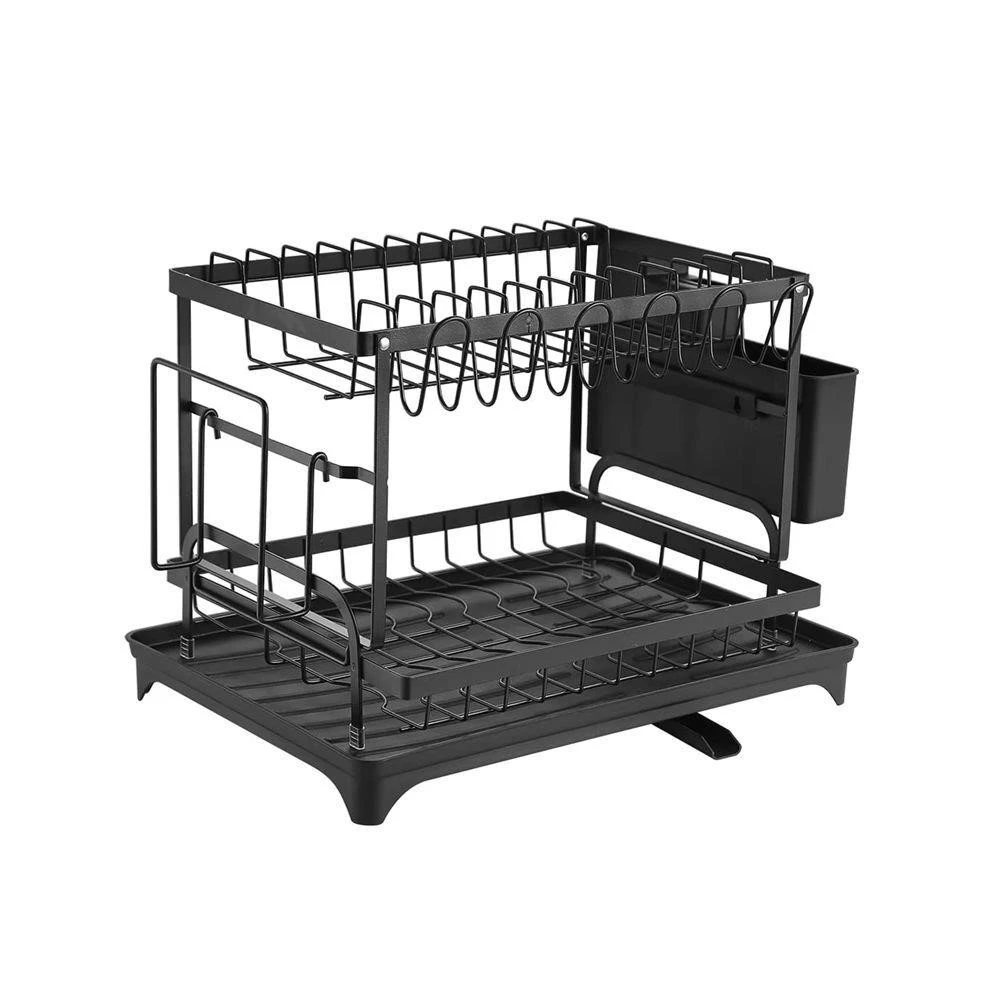 2-Tier Dish Drying Rack with Utensil Holder - photo 2