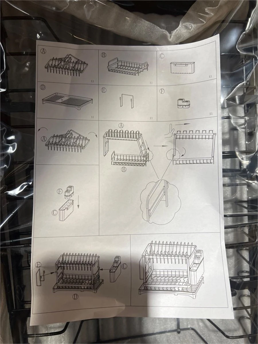 2-Tier Dish Drying Rack with Utensil Holder - photo 4