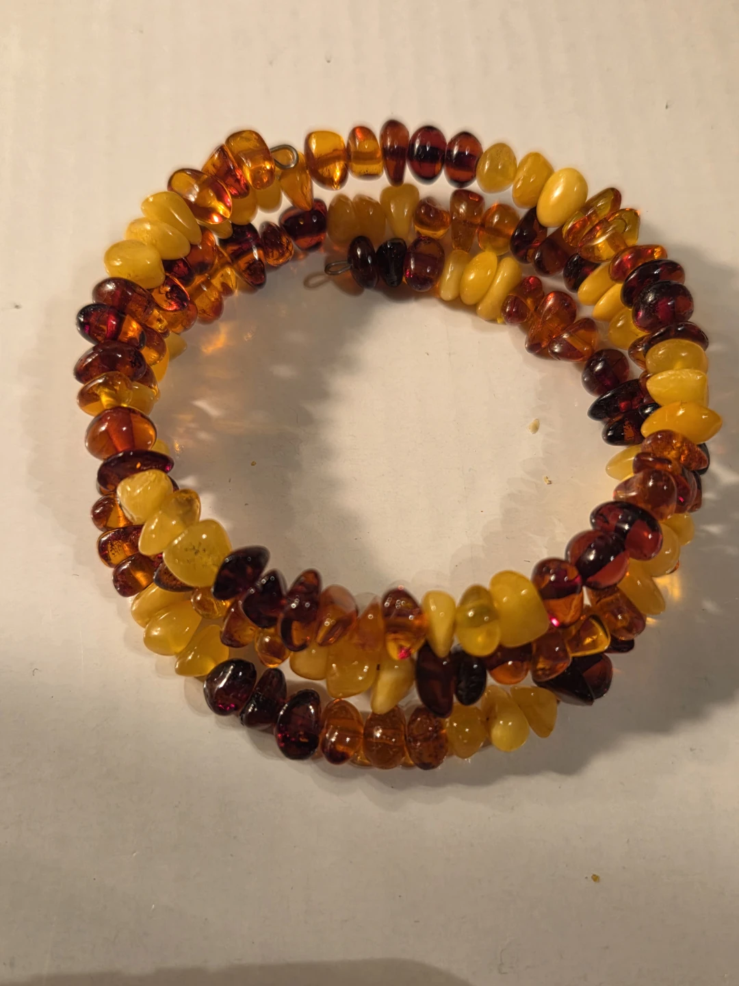 Amber Stone Beaded Bracelet