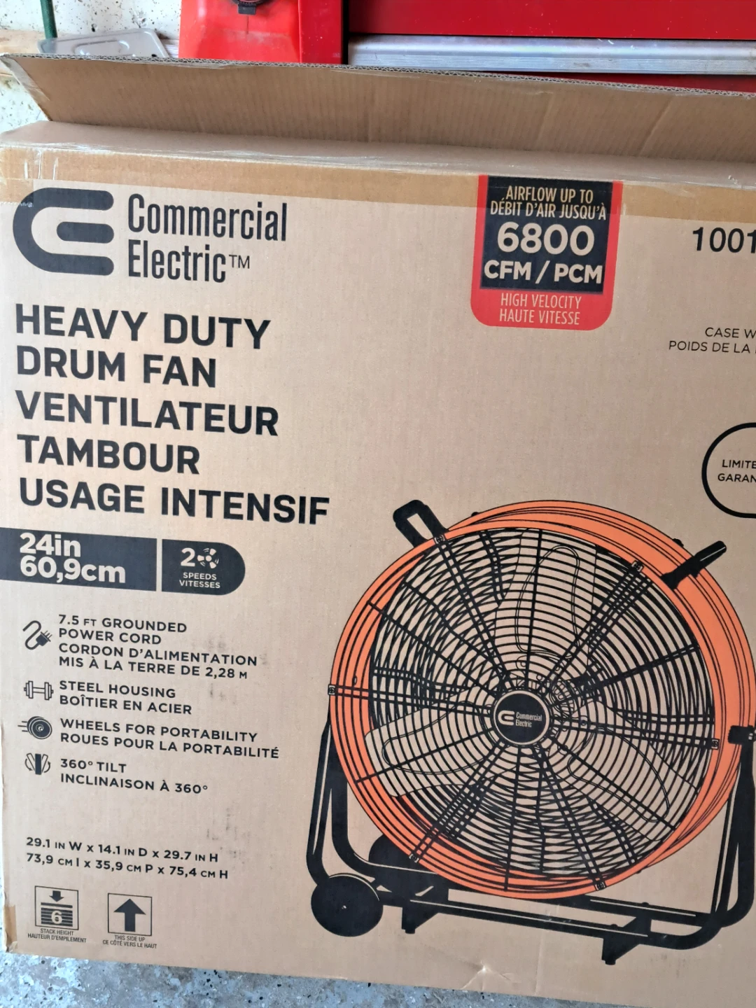 Commercial Electric Heavy Duty Drum Fan - 24in