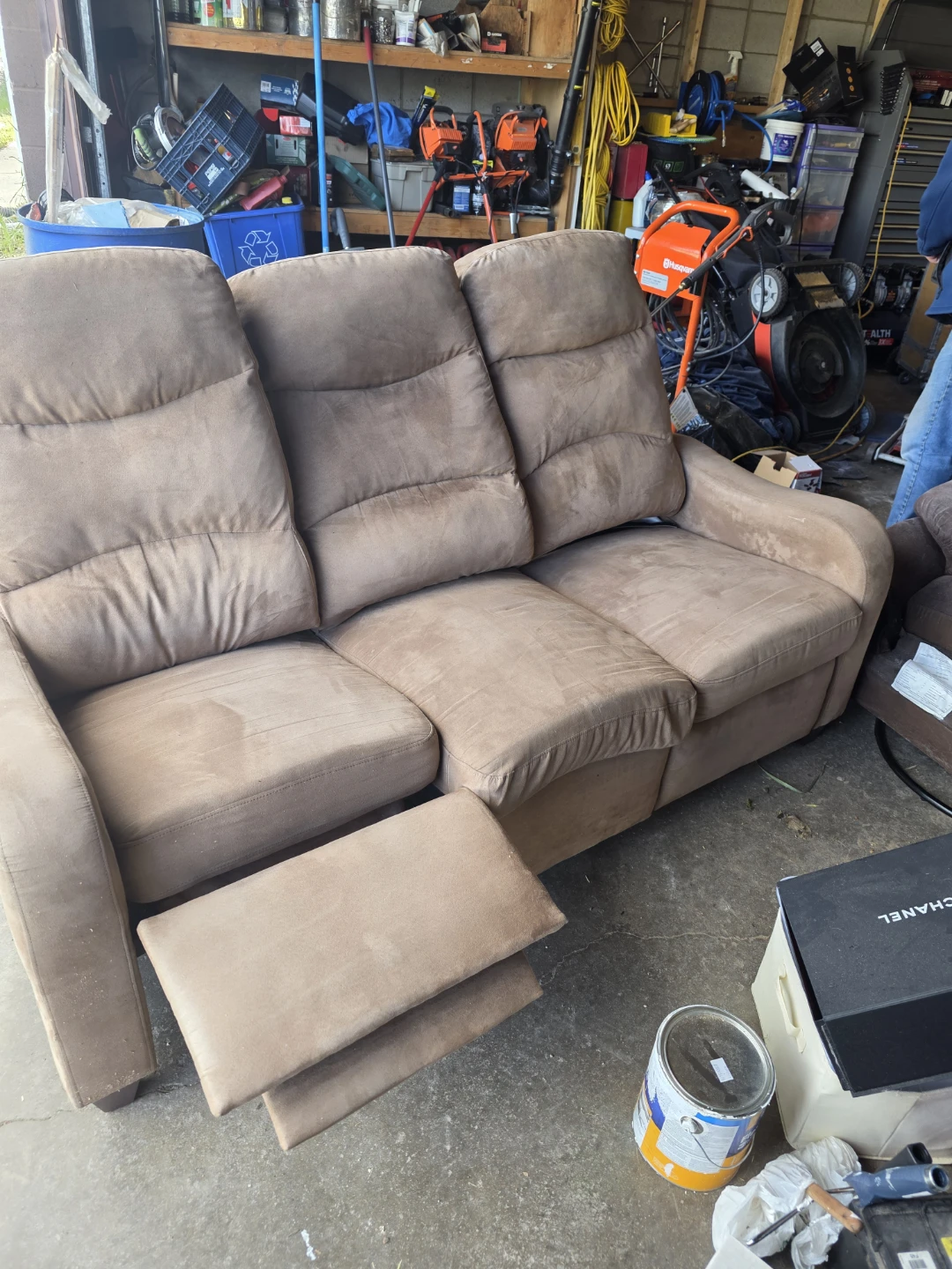 Brown Reclining Sofa